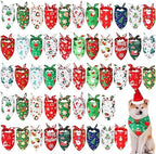 Abbylike 50 Pcs Christmas Dog Bandanas Bulk, Snowman Santa Snowflake by Abbylike