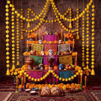 Yalikop 10 Pcs Pom Pom Garland 5 ft Diwali Party, Yellow - Image 4
