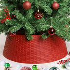 Blissun Christmas Tree Ring, 28.5" Plastic Christmas Tree Collar, Christmas Tree Skirt for Artificial Christmas Trees Decoration (Extra Large, Red) by Blissun