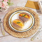 Tanlade 30 Pcs 13.8 Inches Woven Round Placemats, Water Hyacinth Dinner - Image 2