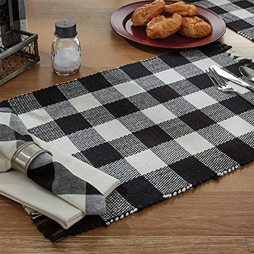 Park Designs Buffalo Check Placemat Set of 4, Black - Image 2