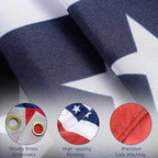 American Bunting Flags Outdoor - 1.5x3 Ft USA Patriotic Pleated Half Fan Banner Flag for Outside 4th of July Porch Decorations 6 pack - Image 6