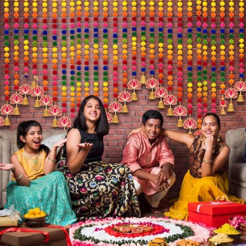 12 Pcs 5 ft Diwali Marigold Garland Decorations Indian Artificial Flowers - Image 4