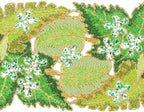 Hand Beaded Green Leaves Table Runner 13x36 Table Décor - Image 7