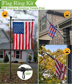 Koutemie 10 FT Garden Flag Pole for Outside House for 3x5 American Flags - Image 4
