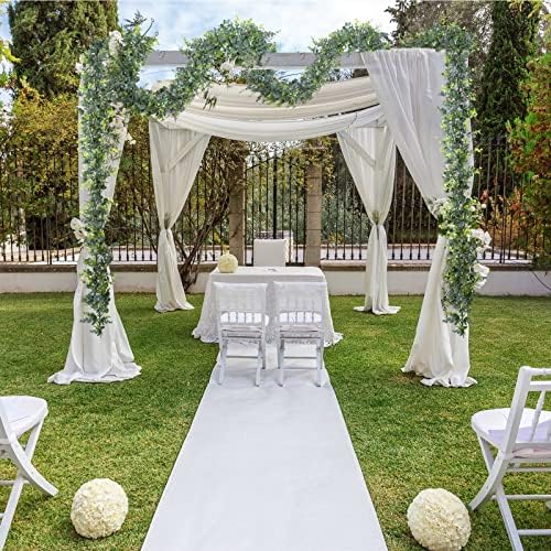 20 Pcs 5.9ft Artificial Eucalyptus Garland Greenery Eucalyptus Leaves Vines Faux Silk Silver Dollar Eucalyptus Vines Plants for Wedding Party Tables Centerpieces Backdrop Arch Wall (Stylish Style) - Image 5
