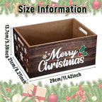 Namalu Christmas Hot Cocoa Bar Decor 11x8x5 in Wooden Storage Box, Wood - Image 2