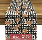 Christmas Table Runners | Gingerbread Plaid | Seasonal Table Decorations | Home Kitchen Decor | Made in The USA | Stain Resistant | 14" x 108" Long by FabricTextileProductsInc