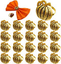 Mimorou 20 Pcs Thanksgiving Pumpkin Napkin Rings Gold Fall Napkin Holders by Mimorou