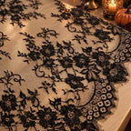 6 PCS Black Lace Table Runner 30x120 Inch Vintage Halloween Party Decor - Image 4