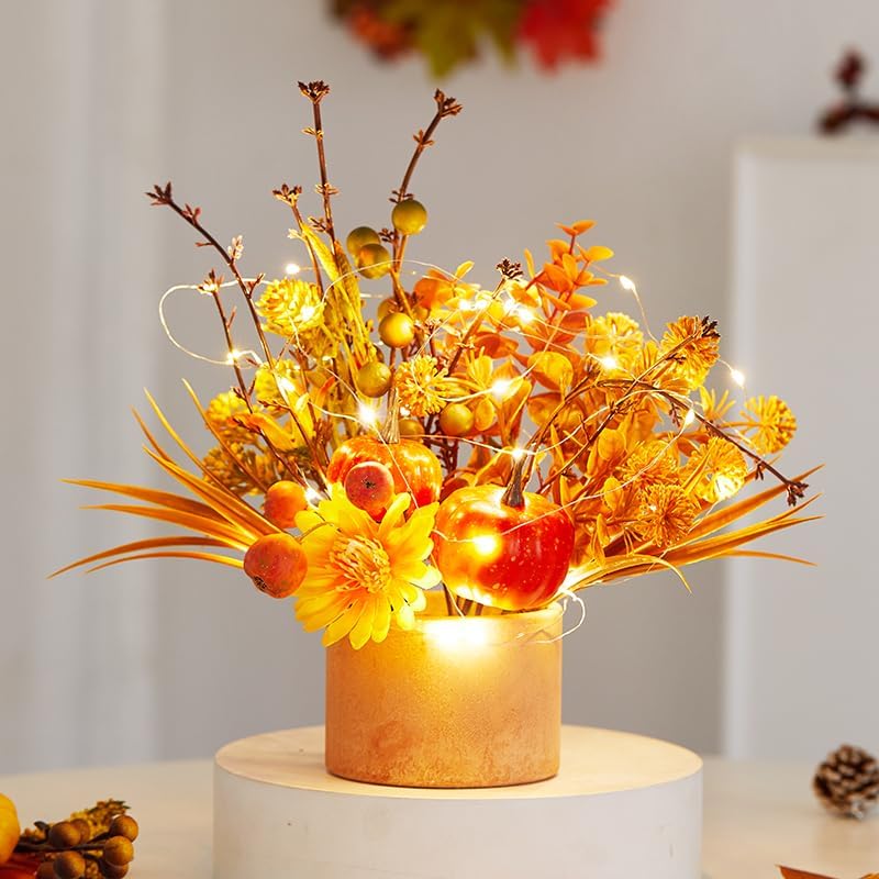 2 Pack Thanksgiving Centerpiece Fall Table Flower - Image 3