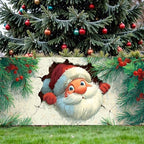 Pop Out Santa Christmas Garage Door Banner 16x7 Ft - Illusion Effect for Double Car Garage Outdoor Indoor Holiday Decor - Image 5