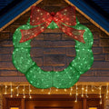Baquler 36 Inch Lighted Christmas Wreath Outdoor Decoration by Baquler