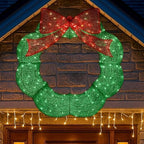 Baquler 36 Inch Lighted Christmas Wreath Outdoor Decoration by Baquler