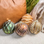 JORNOY Christmas Balls Ornaments Set, 6 inch/150mm Extra Large Shatterproof Plastic Hanging Bulbs for Xmas Tree Decorations Holiday Party with String, 4 Pack-Earth Tone - Image 6