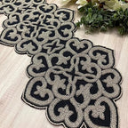 Enliven Handmade Beaded Table Runner, 13x36 Inches Lightweight Decorative Table Runner, Perfect for Dining/Wedding/Party/Everyday Use & Easy to Clean, Elegant Beaded Runner - Image 2