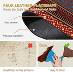 Faux Leather Placemats Set of 4 - Boho Heat Resistant Placemat for Dinner Table, Non-Slip Waterproof Oil-Proof Washable Reusable Placemat for Indoor Outdoor Kitchen Decor, 15.75In*11.81In - Image 4