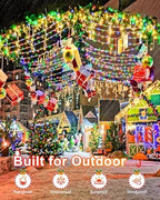 Multicolor Christmas Lights Outdoor Total 710FT 1800 LED, Extra Long Outdoor String Lights Waterproof, Timer & Memory, 8 Modes Dimmable Plug in Fairy for Outside Tree Wedding Patry - Image 4