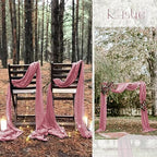 20 Pack Dusty Rose Table Runner 10Ft Cheesecloth Table Runner Boho Gauze Cheese Cloth Table Runners Romantic Long Sheer Fabric Table Runners for Wedding Party Bridal Shower - Image 6