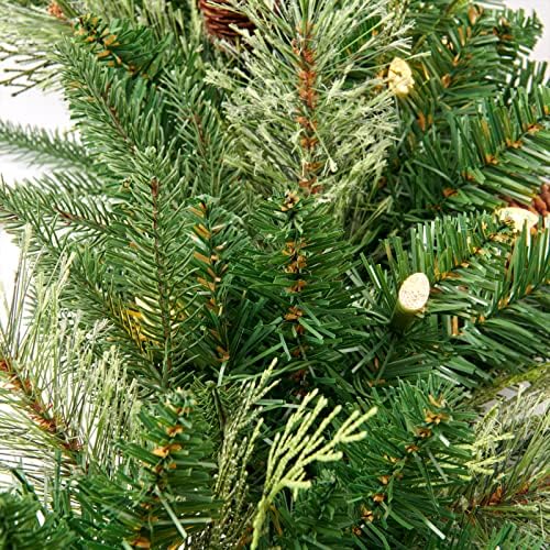 9Ft Pre-lit Christmas Garland with 50 LED Lights Battery Operated,Holiday Decoration Stairs Wall Mantle Door Indoor Outdoor - Image 7