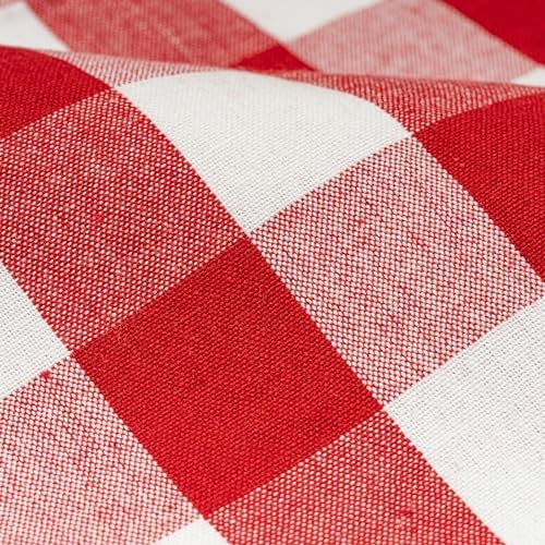 Holidays Cloth Dinner Napkins - 12 Pack, 20"x20", 100% Cotton Christmas Dinner Napkins with Plaid Pattern - Reusable, Washable & Environment-friendly Gingham Cloth Red Napkins for Parties and Weddings - Image 7