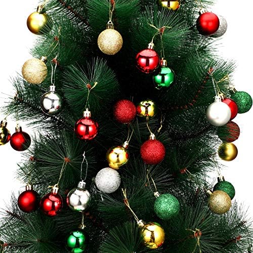 Boao 96 Pcs Mini Christmas Balls Tree Ornament, Classic, 1.57 Inch - Image 2