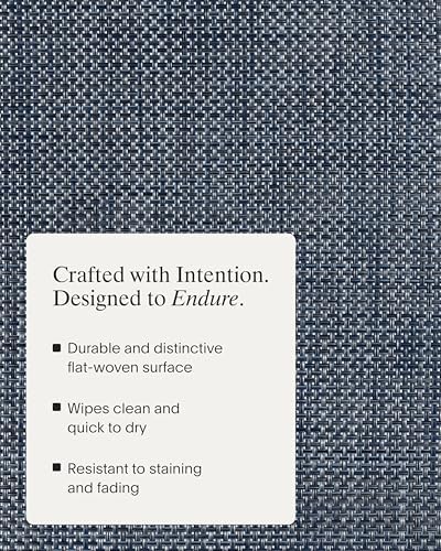 Chilewich Basketweave Placemats, Woven Round Placemats Set of 4 - Image 3