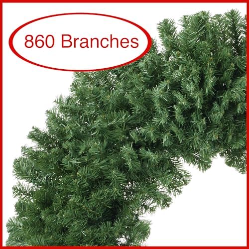 Casafield 48" Fir Artificial Christmas Wreath Holiday Décor, 860 PVC Tips for Front Door, Window, or Mantel - Image 2