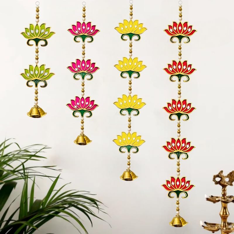 Divyakosh Wall Hangings For Home Decoration,|4 Latkans|Perfect For Wall Décor,Temple,Pooja Background Decoration. Vrat Mahalaxmi Decoration,Lotus Ganpati Decor And Living Room Decor|,66 Cm - Image 3