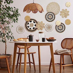 Glenmal 13 Pcs Boho Wall Basket Decor Set Woven Rattan Seagrass,Bohemian - Image 6