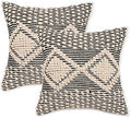 · REDEARTH · Boho Textured Handwoven Throw Pillow Cases - Diamond Medley by REDEARTH