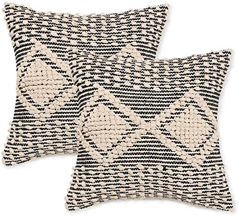 · REDEARTH · Boho Textured Handwoven Throw Pillow Cases - Diamond Medley by REDEARTH