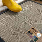 GORILLA GRIP WeatherMAX Door Mat, Indoor Outdoor Use, 35x23, Beige Beach by GorillaGrip