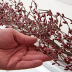 Fall Thanksgiving Pip Berry Garland – 54" Rustic Rich Burgundy Berries - Image 2