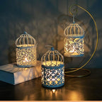 3PCS Iron Birdcage Candle Holder Decorative for Weddings Home Vintage Detachable Centerpieces Tables Hanging Outdoor Indoor Courtyard - Image 5