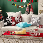MIULEE Christmas Throw Pillow Covers Burgundy Decorative Snowflake 16x16 - Image 4