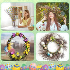Juinte 30 Packs Easter Berry Garland Artificial Sprays Wire Spring Pip Berry Decorative Garland Picks Floral Pip Picks Stems for Easter Crafts Floral Arrangement Wreath Making - Image 5