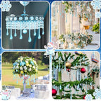 Vercraft 100 Pcs Christmas Tree Acrylic Hanging Ornaments, Blue - Image 5