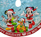 Kurt Adler DN7166 48" Mickey & Minnie Print Satin Treeskirt,Multicolor - Image 3