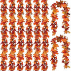 CQURE 18 Pack Fall Leaf Garland, Total 106.2Ft Artificial Fall Maple Leaves Autumn Vines Garland Thanksgiving Decor for Home Fireplace Party by CQURE