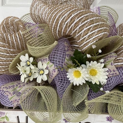 Easter Wreath, Luxury Handmade – He is Risen Floral Deco Mesh Front Door Decor, 24 or 28 Inch - Image 6
