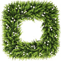 20 Inch Large Boxwood Wreath with White Berries, Spring Summer Artificial Green Wreaths for Front Door Farmhous Wedding Window Hanging Wall All Year Round Indoor & Outdoor by petalyn