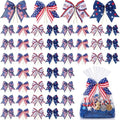 Daifunli 48 Pcs 6 Inch Patriotic Bows for Wreaths by Huiinen