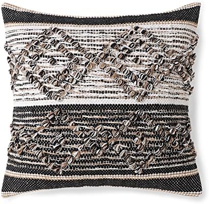 · REDEARTH · Boho Textured Handwoven Throw Pillow Cases - Black Jasper - Image 3
