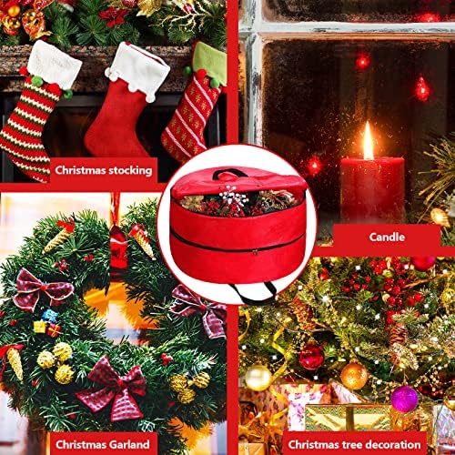 Hoolerry 2 Pcs Christmas Wreath Storage Bags Double Layer,30 Inch - Image 5