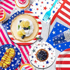 147Pcs 4th of July Paper Plates and Napkins Party Supplies,Serves 24 - Image 4