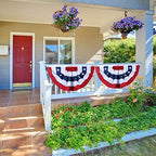 American Flag Bunting Patriotic Pleated Fan Flag USA Flags with Brass Grommets and Zip Ties for 4th of July Memorial Day Decoration Outdoor (5, 1.5x3 Feet) - Image 6