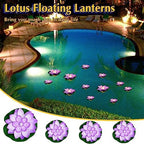 Liliful LED Floating Lotus Lantern Diwali Pool Pond Decor Purple 3.94&5.91" - Image 4