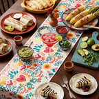 Gilprop 6 Pcs Mexican Fiesta Table Runner Mexico Cinco De Mayo Party Decoration 13 x 72 Inch Dia De Los Muertos Table Decoration Supply for Home Party Kitchen Dining Decor - Image 4