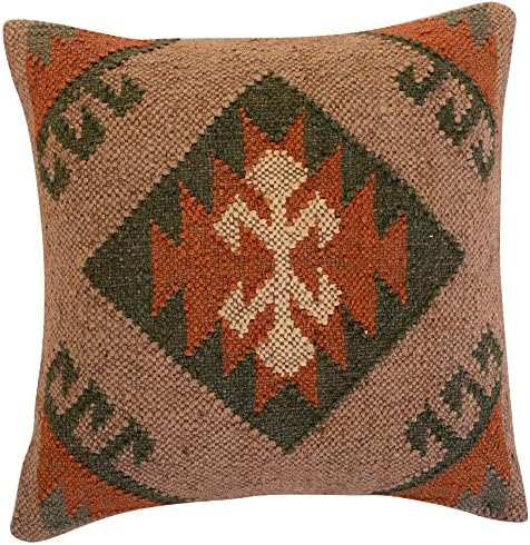 Trade Star 70% Jute 30% Wool Kilim Pillow Cover for Farmhouse Decor by TradeStar